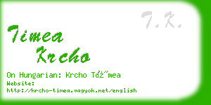 timea krcho business card